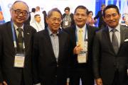 Prof Hidetoshi Nishimura, former President of Philippine Senate Edgardo J. Angara, Dr Ponciano S. Intal, Jr, and Director of Media Bureau, MVP Group of Companies, Atty Michael Toledo